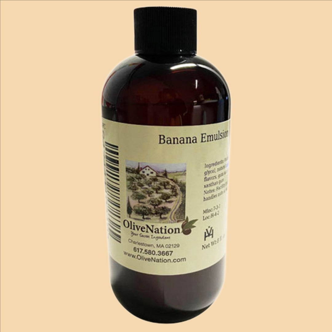 A bottle of Banana emulsion